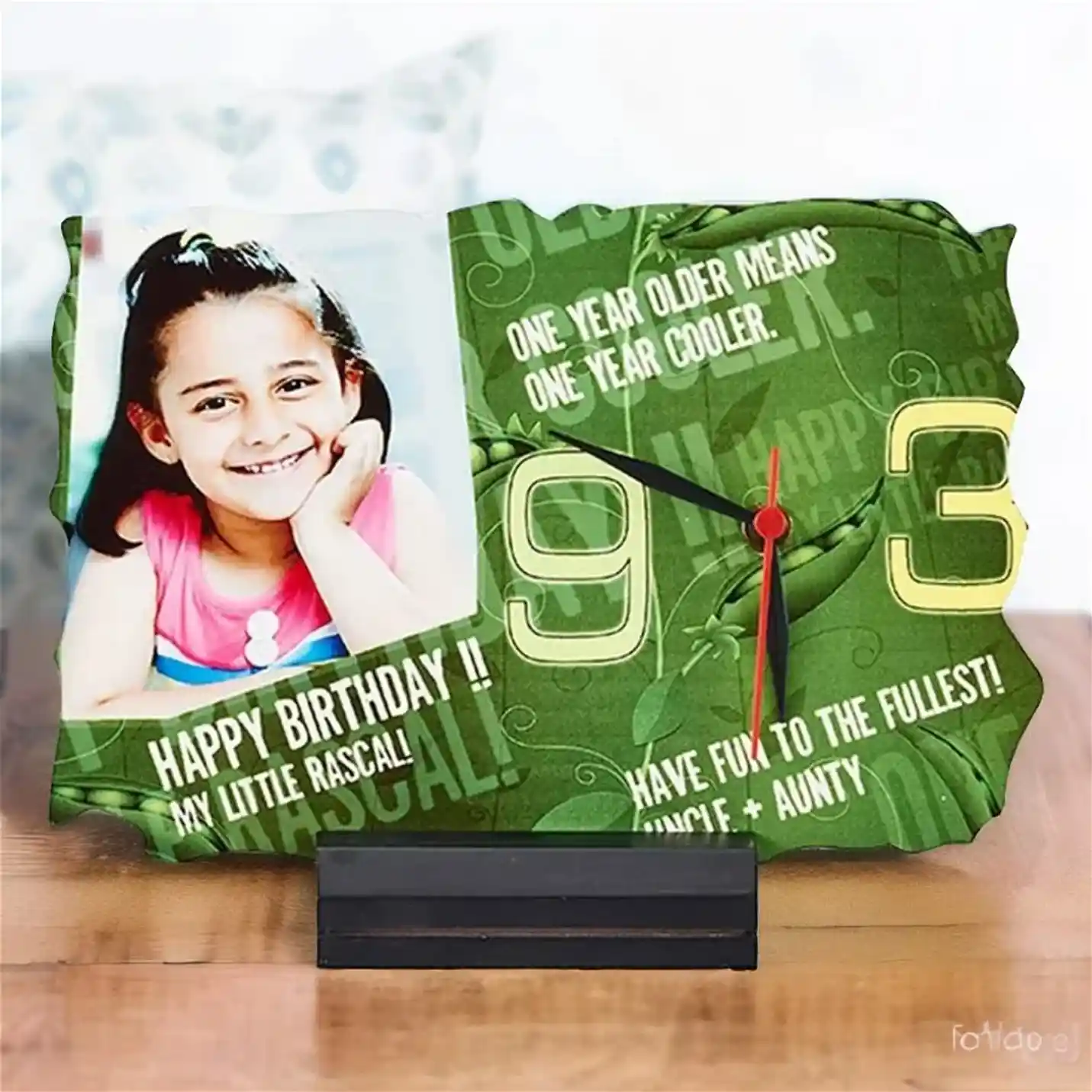 Stylish Rectangular Customizable Stylish Clock with Stand